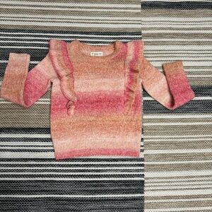 Tucker + Tate Ombre Long Sleeve Ruffled Pull Over Sweater Size 5